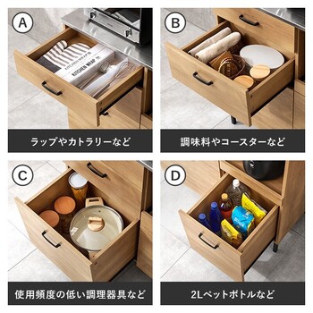 キッチンキャビネットCKC 7160DBR 送料無料-6