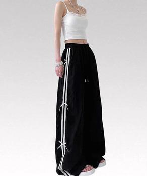 サイドラインパンツ夏服薄手トラックパンツ 送料無料 即日発送-4