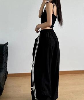 サイドラインパンツ夏服薄手トラックパンツ 送料無料 即日発送-6
