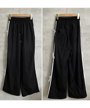 サイドラインパンツ夏服薄手トラックパンツ 送料無料 即日発送-8