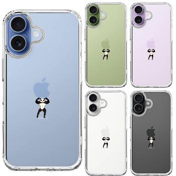 iPhone17 ケース クリア パンダ 重量挙げ まっちょ 感 スマホケース 側面ソフト 背面ハード ハイブリッド  送料無料-1