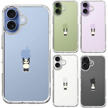 iPhone17 ケース クリア パンダ 重量挙げ 並感 スマホケース 側面ソフト 背面ハード ハイブリッド 送料無料-1