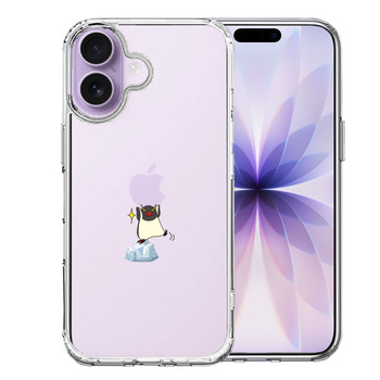 iPhone17 ケース クリア ペンギン りんごは重い? スマホケース 側面ソフト 背面ハード ハイブリッド 送料無料-0