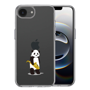 iPhone17e iPhone16e ケース クリア サックス パンダ スマホケース 側面ソフト 背面ハード ハイブリッド  送料無料-0