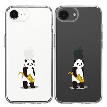 iPhone17e iPhone16e ケース クリア サックス パンダ スマホケース 側面ソフト 背面ハード ハイブリッド  送料無料-1