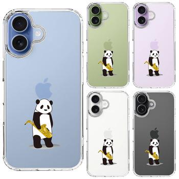 iPhone17 ケース クリア サックス パンダ スマホケース 側面ソフト 背面ハード ハイブリッド  送料無料-1