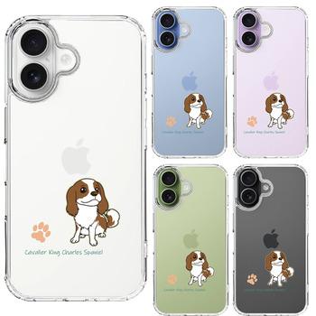 iPhone17 ケース クリア キャバリア キング チャールズ スパニエル スマホケース 側面ソフト 背面ハード ハイブリッド  送料無料-1