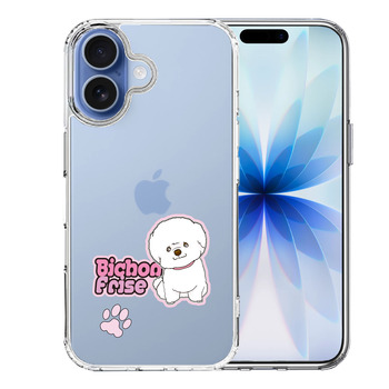 iPhone17 ケース クリア ビションフリーゼ スマホケース 側面ソフト 背面ハード ハイブリッド  送料無料-0