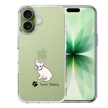 iPhone17 ケース クリア フレンチブルドック 2 スマホケース 側面ソフト 背面ハード ハイブリッド 送料無料-0