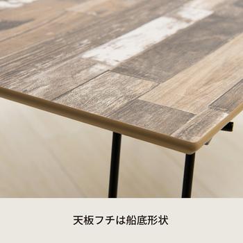 スクラップウッドテーブル 60 幅60cm 折りたたみ 机 つくえ モダン 木製 ヴィンテージ インテリア 送料無料-8