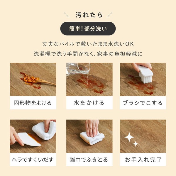 ラグ 約200×200cm 超高密度パイルのフローリング調ラグ フロテックス 送料無料-10