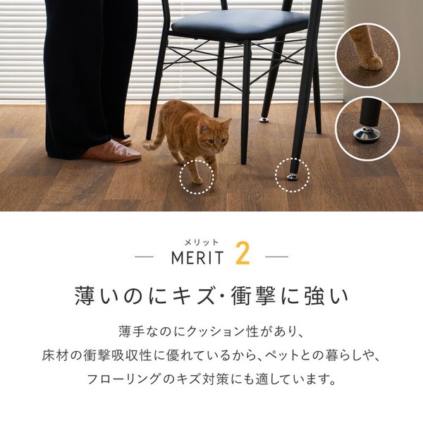 ラグ 約200×200cm 超高密度パイルのフローリング調ラグ フロテックス 送料無料-6