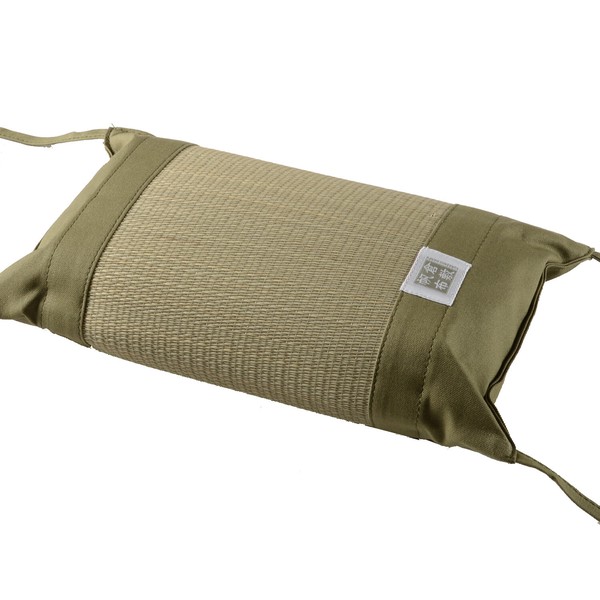 国産 い草 小枕 高さ調整できる 吉備 グリーン 約24X11X11cm 送料無料-1