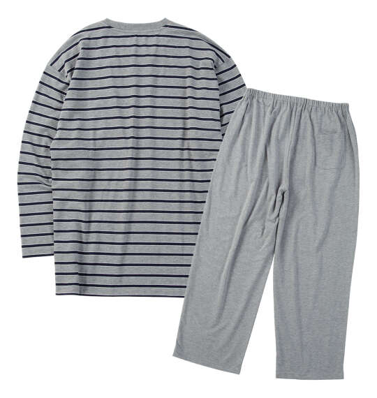 大きいサイズ marie claire homme ミニ裏毛Tシャツセット 3L 4L 5L 6L 8L ライトグレー ラッピング可 送料無料 即日発送-1