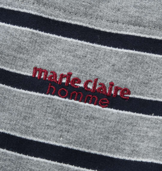 大きいサイズ marie claire homme ミニ裏毛Tシャツセット 3L 4L 5L 6L 8L ライトグレー ラッピング可 送料無料 即日発送-4