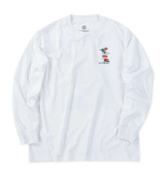 大きいサイズ ELEMENT KAMO CHILL長袖Tシャツ 3L 4L 5L 6L ホワイト ラッピング可 送料無料 即日発送-1