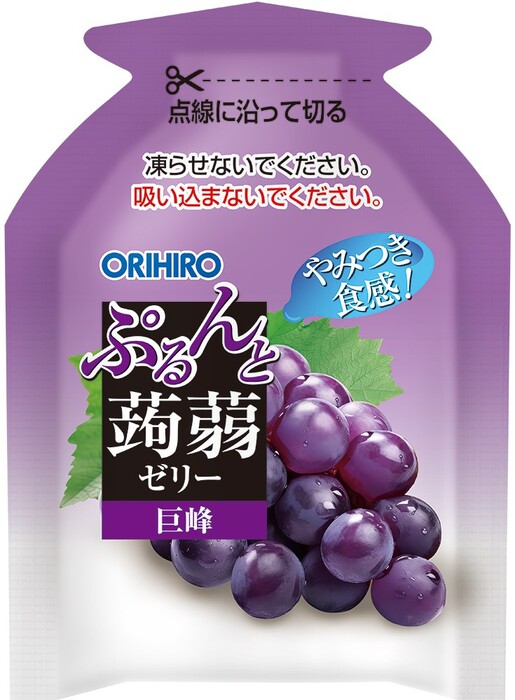 期間限定 ぷるんと蒟蒻ゼリーパウチ 巨峰+豊水梨 8個セット 送料無料-2