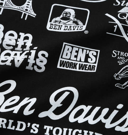 大きいサイズ BEN DAVIS グラフィック長袖Tシャツ 3L 4L 5L 6L ブラック ラッピング可 送料無料 即日発送-2