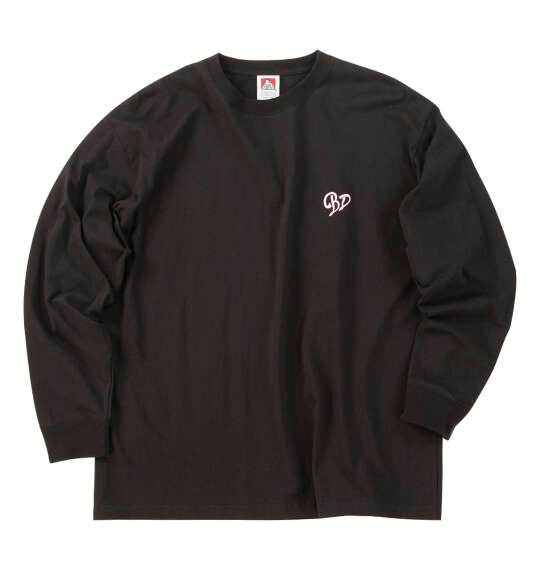 大きいサイズ BEN DAVIS ハートスクリプトロゴ長袖Tシャツ 3L 4L 5L 6L ブラック ラッピング可 送料無料 即日発送-1
