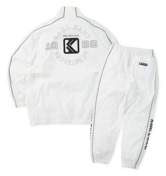 大きいサイズ KARL KANI 裏メッシュブレーカーセット 3L 4L 5L 6L 8L ホワイト　K裏メッシュブレーカーセットです。 ラッピング可 送料無料 即日発送-1