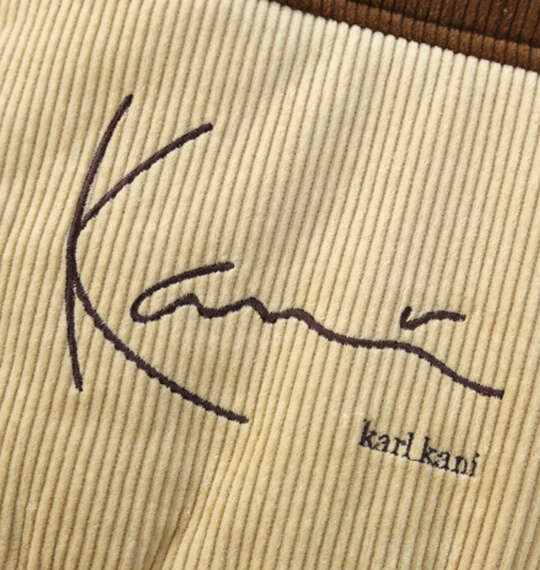 大きいサイズ KARL KANI コーデュロイ切替中綿ベスト 3L 4L 5L 6L ライトベージュ ラッピング可 送料無料 即日発送-2