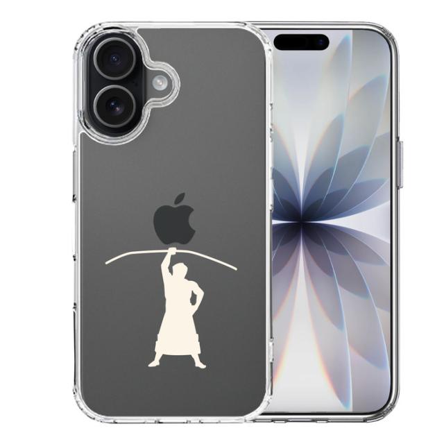 iPhone17 ケース クリア おすもうさん 相撲 弓取り ホワイト スマホケース 側面ソフト 背面ハード ハイブリッド  送料無料-0