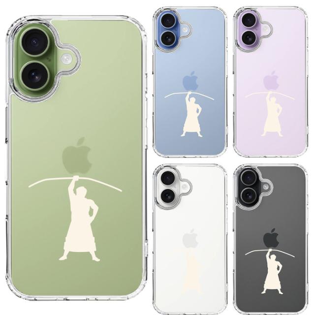 iPhone17 ケース クリア おすもうさん 相撲 弓取り ホワイト スマホケース 側面ソフト 背面ハード ハイブリッド  送料無料-1