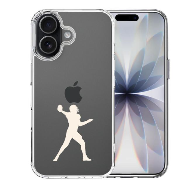 iPhone17 ケース クリア クォーターバック ホワイト スマホケース 側面ソフト 背面ハード ハイブリッド 送料無料-0