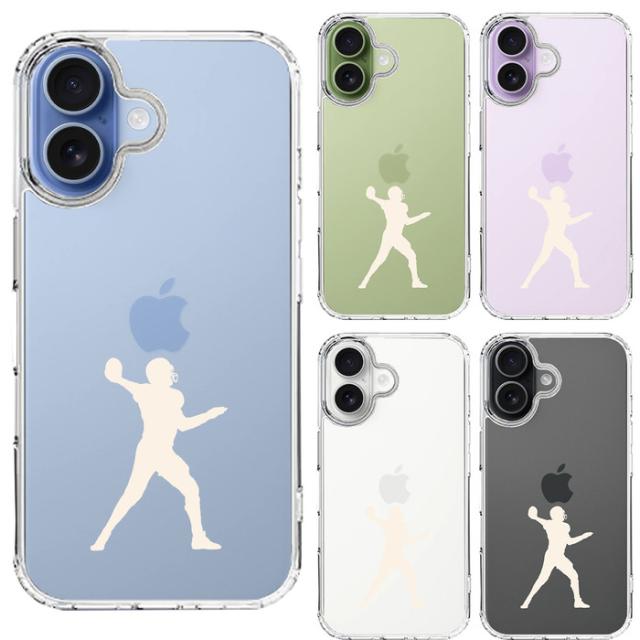 iPhone17 ケース クリア クォーターバック ホワイト スマホケース 側面ソフト 背面ハード ハイブリッド 送料無料-1