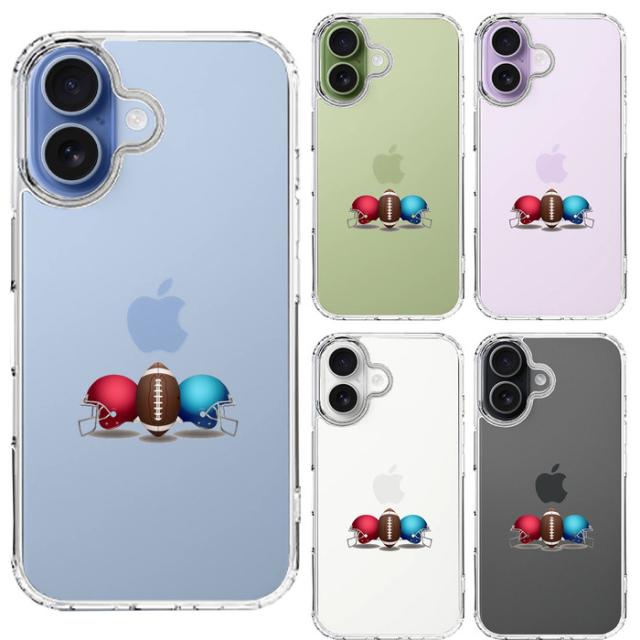 iPhone17 ケース クリア ヘルメットとボール スマホケース 側面ソフト 背面ハード ハイブリッド 送料無料-1