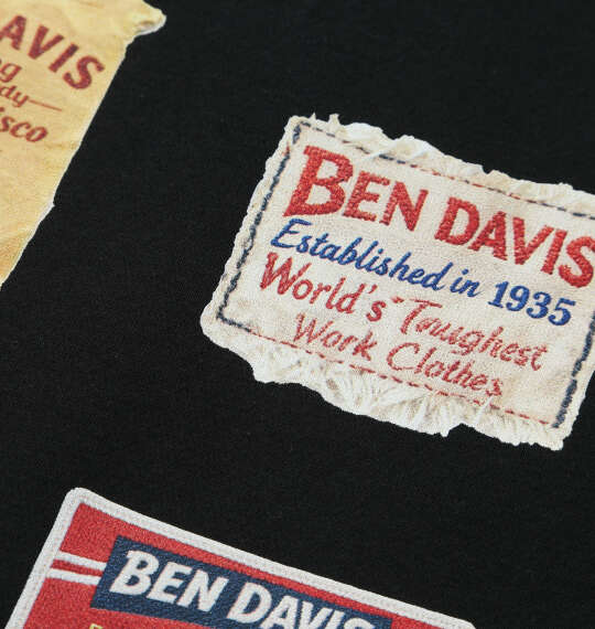 大きいサイズ BEN DAVIS ラベルロゴクルーネックスウェット 3L 4L 5L 6L ブラック ラッピング可 送料無料 即日発送-4