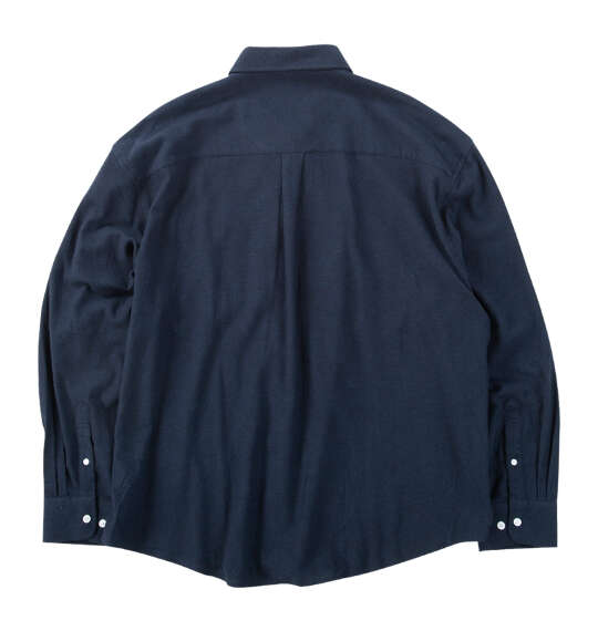 大きいサイズ Mc.S.P 両面起毛ネル長袖B.Dシャツ 3L 4L 5L 6L 8L ネイビー ラッピング可 送料無料 即日発送-1