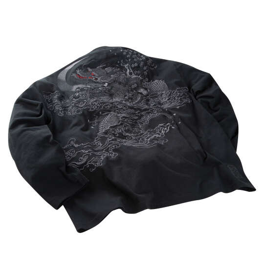 大きいサイズ 絡繰魂 龍逆鱗長袖Tシャツ 3L 4L 5L 6L ブラック ラッピング可 送料無料 即日発送-5