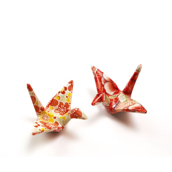絢彩 ayasai 折鶴 箸置 藍友禅 花ロマン 紅華友禅 梅小春 花日和 かすみ桜 日本製 美濃焼 3個セット 送料無料-8