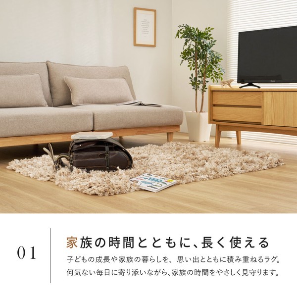 ラグ ツイストシャギーラグ 直径約90cm 洗える リレイア 3カラー 5サイズ 送料無料-4