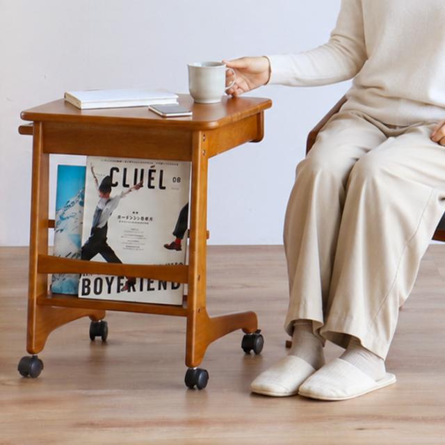 サイドテーブル ライトブラウン　毎日のくつろぎを身軽に整える　SRT 3969 Sorie Side Table　 送料無料 即日発送-11