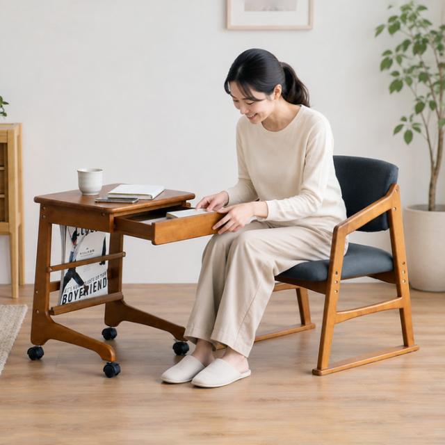サイドテーブル ライトブラウン　毎日のくつろぎを身軽に整える　SRT 3969 Sorie Side Table　 送料無料 即日発送-6
