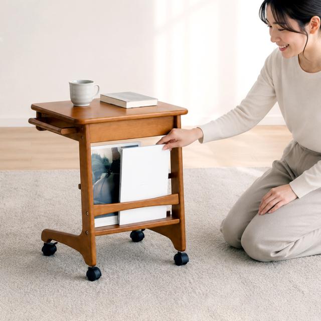 サイドテーブル ライトブラウン　毎日のくつろぎを身軽に整える　SRT 3969 Sorie Side Table　 送料無料 即日発送-7