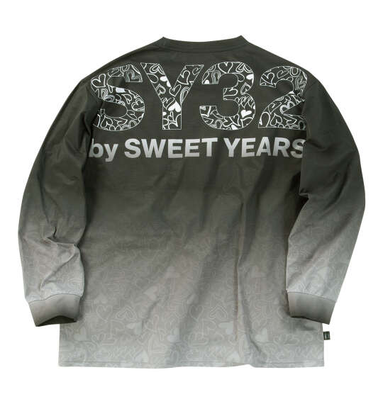 大きいサイズ SY32 by SWEET YEARS ハートグラデーション長袖Tシャツ 3L 4L 5L 6L ブラック ラッピング可 送料無料 即日発送-1