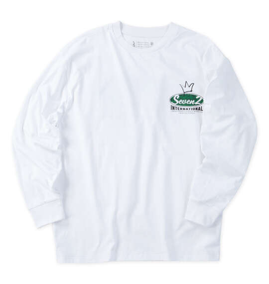 大きいサイズ SEVEN2 天竺長袖Tシャツ 3L 4L 5L 6L ホワイト ラッピング可 送料無料 即日発送-1