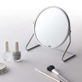 アイメイクに最適な三倍鏡 2WAYサークル 卓上ミラー 送料無料-1