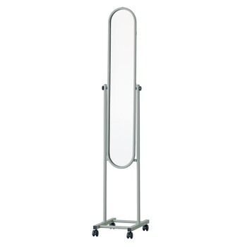 キャスター付パイプスタンドミラー 移動もらくらく 送料無料-9