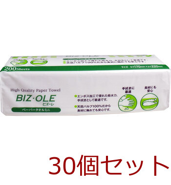 ビズーレ ペーパータオル ミニ １７０×２２０ｍｍ ２００枚入 30セット 送料無料-1
