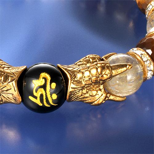 守護梵字 飛翔開運ブレス 金運石をつかむ鋭い爪 送料無料-1