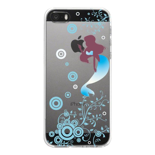 iPhone5 iPhone5s ケース クリア 人魚姫 ブルー スマホケース ハード スマホケース ハード 送料無料-3