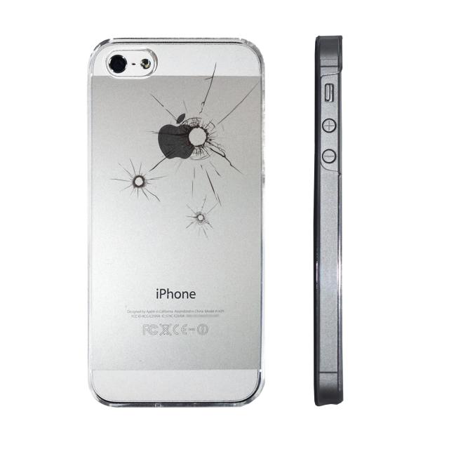 iPhone5 iPhone5s ケース クリア 銃の弾痕2 スマホケース ハード スマホケース ハード 送料無料-1