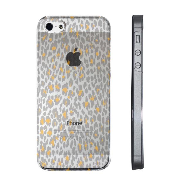 iPhone5 iPhone5s ケース クリア レオパード柄 オレンジ スマホケース ハード スマホケース ハード 送料無料-1