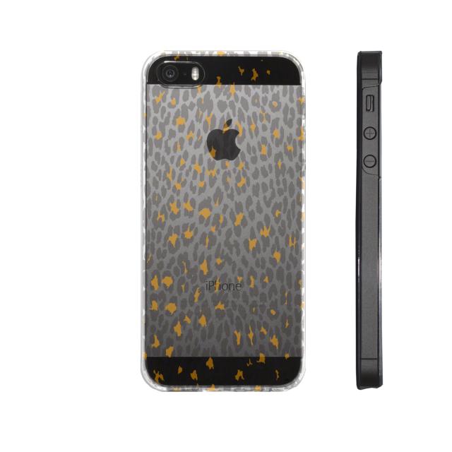 iPhone5 iPhone5s ケース クリア レオパード柄 オレンジ スマホケース ハード スマホケース ハード 送料無料-2
