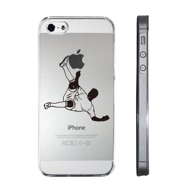 iPhone5 iPhone5s ケース クリア サッカー オーバーヘッドシュート スマホケース ハード スマホケース ハード 送料無料-1