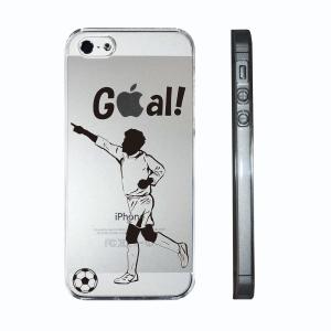 iPhone5 iPhone5s ケース クリア サッカー ゴール スマホケース ハード スマホケース ハード 送料無料-1